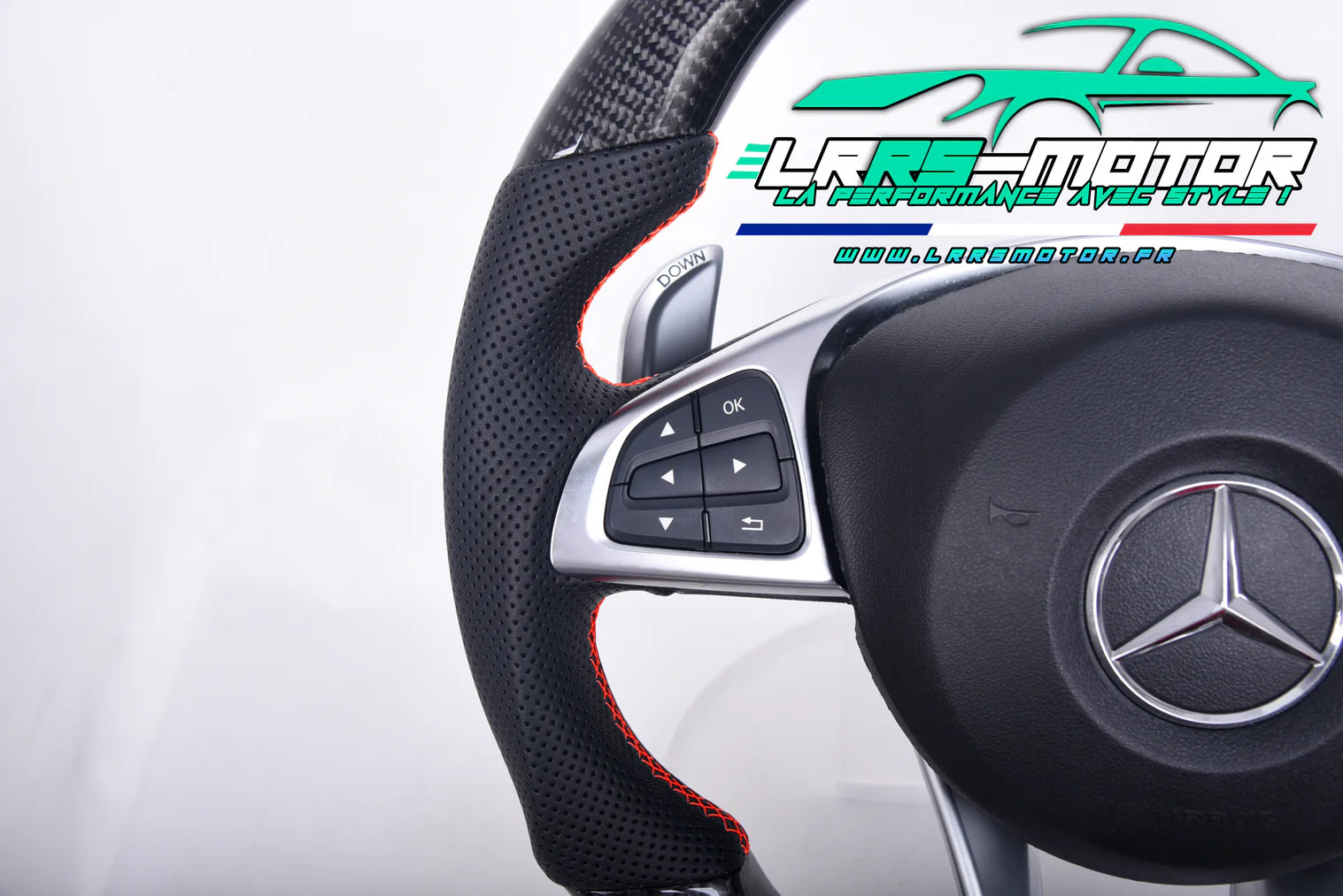 Carbon steering wheel Mercedes Benz AMG w205 (2014 - 2017) C63, E63, GT63, GTS63, GTC63, A45