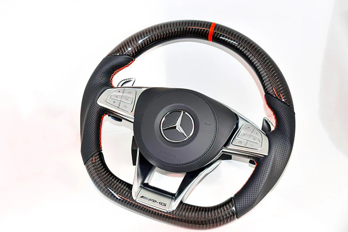 Carbon steering wheel Mercedes Benz AMG w205 (2014 - 2017) C63, E63, GT63, GTS63, GTC63, A45
