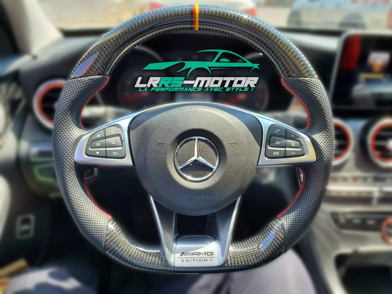 Carbon steering wheel Mercedes Benz AMG w205 (2014 - 2017) C63, E63, GT63, GTS63, GTC63, A45
